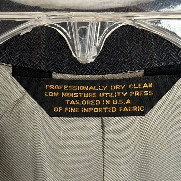 Johnny Carson for Belk Lindsey Grey Striped Blazer Sport Coat Jacket Union Made - Picture 7 of 12